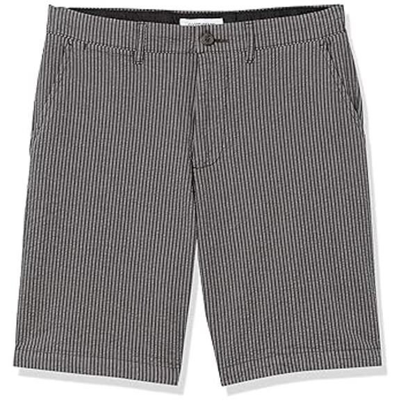 Goodthreads Gray Striped Flat Front Chino Short 40 - Picture 3 of 9